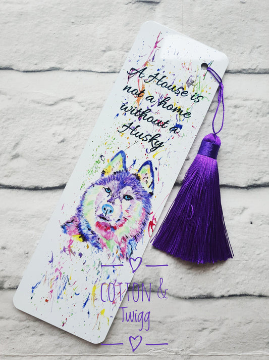 Husky Bookmark, Dog Bookmark, Personalised Dog Bookmark, Husky lovers gift, Siberian Husky Gift, Gift For Him, Gift For Her, Pet Gift