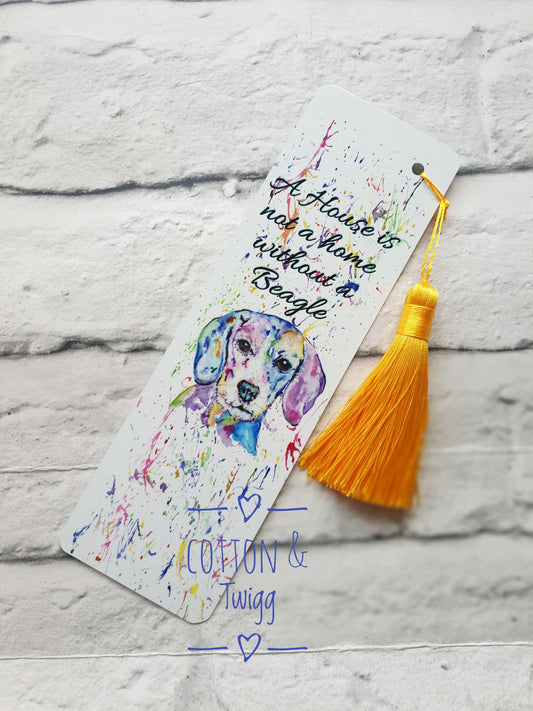 Beagle Dog Bookmark,Dog Bookmark,Dog Breed Bookmark, Handmade Bookmark, Personalised Pet Bookmark, Dog lovers Gift,Gift For Him,Gift For Her