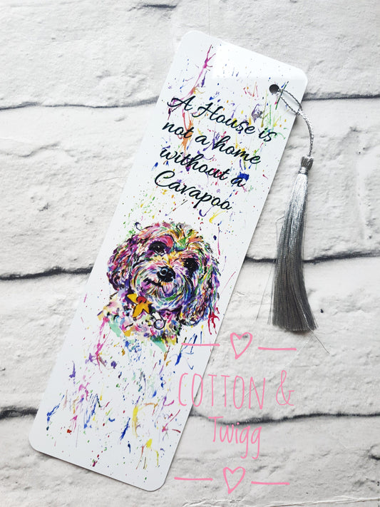 Cavapoo Dog Bookmark, Personalised Dog Bookmark, Dog lovers Gift, Gift For Him, Gift For Her, Pet Lovers Gift, Cavapoo Gift