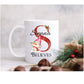 Personalised Christmas Mug, Initial Cup, Christmas Eve Hot Chocolate Mug For Girls And Boys, Snowman Hamper Item