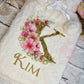 Personalised Hot Water Bottle, Faux Fur Hot Water Bottle Cover,Pink Floral Letter Design,Birthday Gift For Her, Present For Daughter, Sister