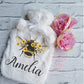 Personalised Bee Hot Water Bottle, Sunflower Hot Water Bottle,Fluffy Honey Bee Hot Water Bottle Cover,Floral Bumble Bee Gift For Her,Mum,Nan