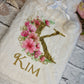 Personalised Hot Water Bottle, Faux Fur Hot Water Bottle Cover,Pink Floral Letter Design,Birthday Gift For Her, Present For Daughter, Sister