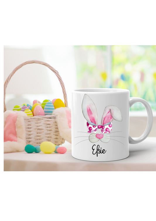 Personalised Easter Mug, Easter Bunny Cup, Bunny Rabbit Gift, Easter Kids Mug, Childrens Easter Gift, Gift For Girl, gift For Boy