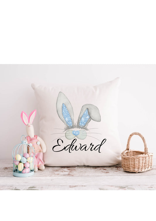 Personalised Bunny Cushion, Easter Bunny Rabbit Pillow, Easter Decor, Easter Gift, Bunny Decor, 1st Easter Gift, Kids Easter Present