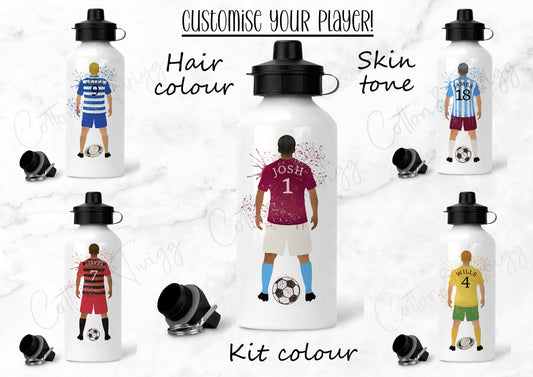 Personalised Football Water Bottle