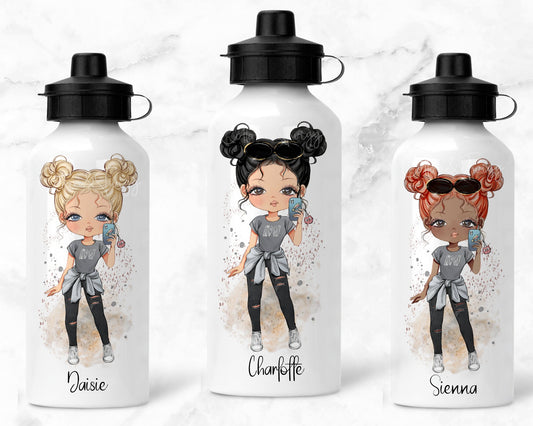 Personalised Girls Fashion Water Bottle