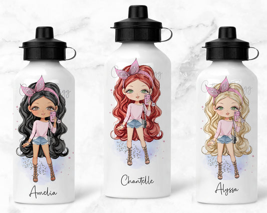 Personalised Girls Fashion Teenager Water Bottle