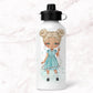 Personalised Girls Back To School Water Bottle