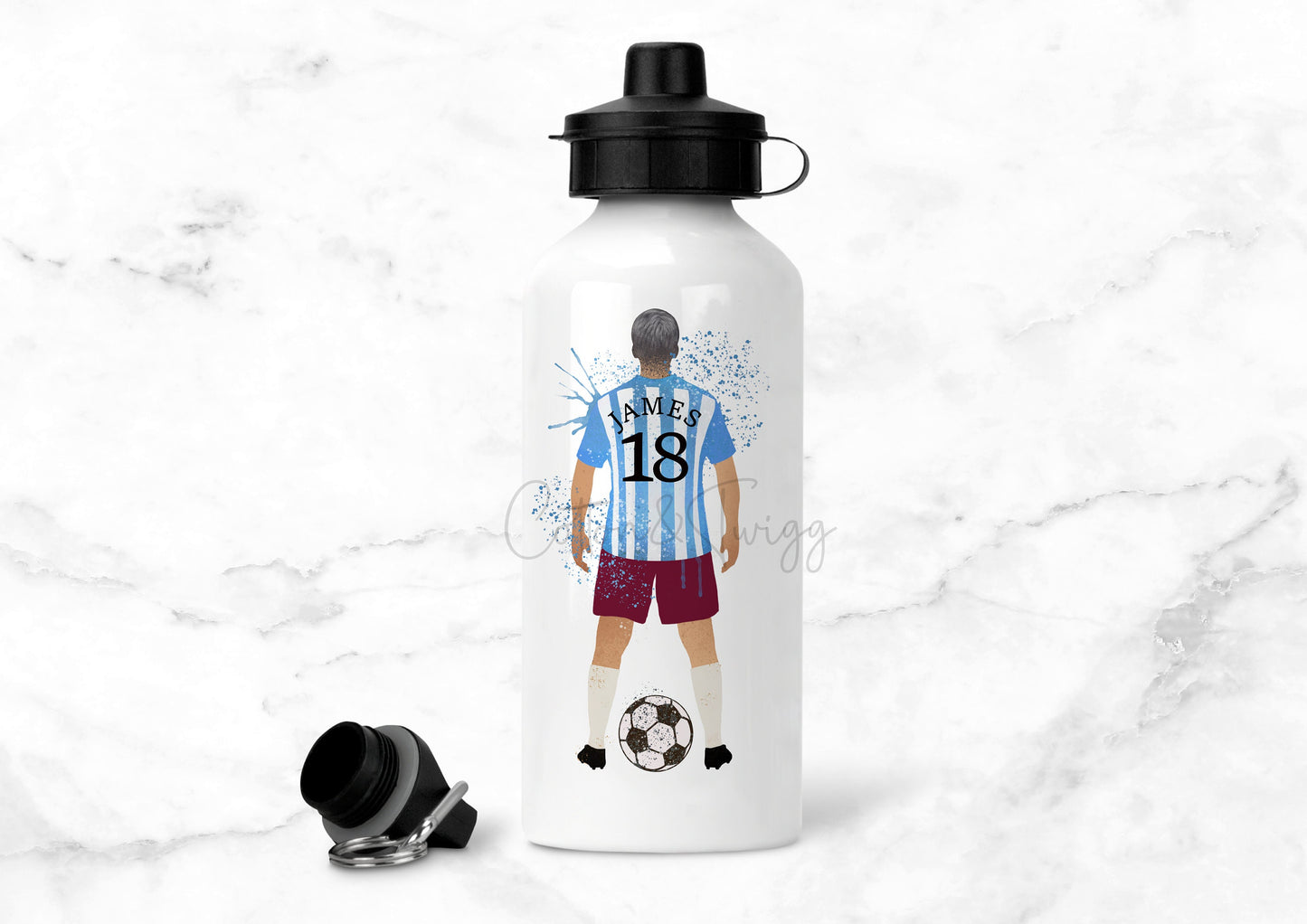 Personalised Football Water Bottle