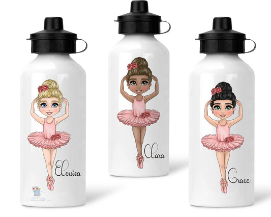 Personalised Girls Ballerina Water Bottle