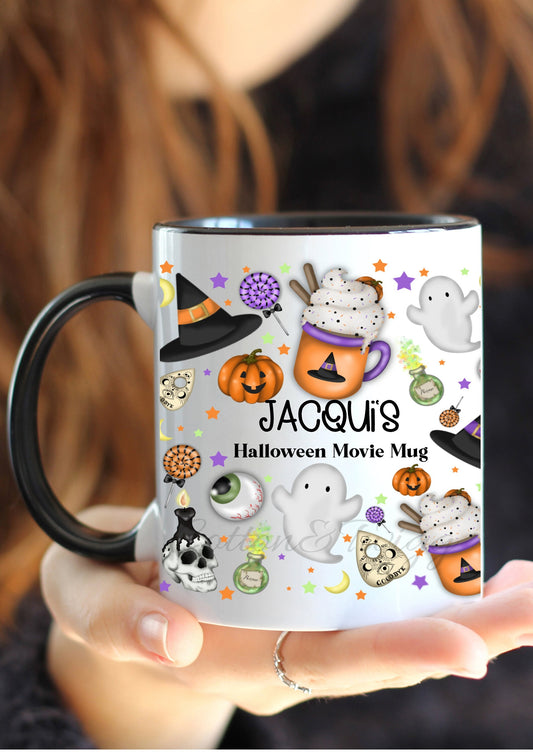 Personalised Halloween Movie Mug | Halloween Coffee Cup | Autumn Gift | Halloween Gift For Her | Halloween Home Decor | Halloween UK