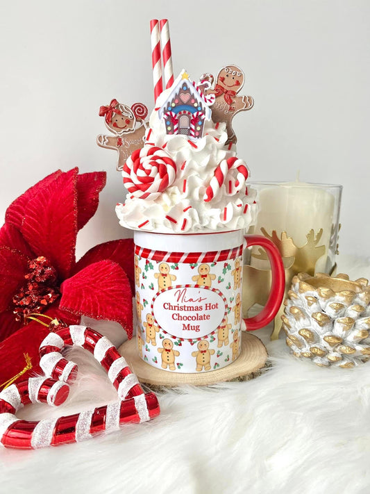 Personalised Christmas Gingerbread Mug, Festive Christmas Coffee, Tea Cup, Christmas Movie Mug, Secret Santa Gift, Gingerbread Lovers Gift