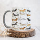 Personalised Daschund Mug, Sausage Dog Coffee, Tea Cup, Sausage Dog gift, Dog Lover Present, Animal Lovers Gift