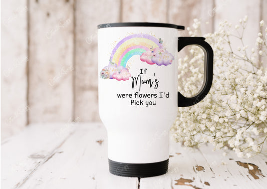 Personalised Travel Mug, Mum, Mam, Nanna Stainless Steele Insulated Travel Cup, Mothers Day Gift, First Mothers Day, New Mum Gift