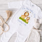 First Fathers Day Sleepsuit, Our First Father's Day Romper Suit, Baby Boy's 1st Fatherss Day Outfit, Fathers Day Gift, Personalised Babygrow