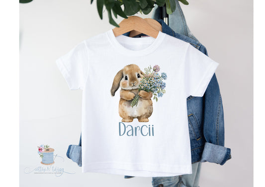 Kids Easter T-Shirt, Personalised Children's Easter T-shirt, Easter Bunny T Shirt, Personalised Easter Gift, Girls & Boys Easter T-shirt