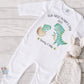 Personalised First Fathers Day Sleepsuit, Our First Father's Day dinosaur Romper Suit, Baby Boy's 1st Father's Day Outfit, Fathers Day Gift