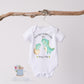 Personalised First Fathers Day Sleepsuit, Our First Father's Day dinosaur Romper Suit, Baby Boy's 1st Father's Day Outfit, Fathers Day Gift