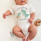 Personalised First Fathers Day Sleepsuit, Our First Father's Day dinosaur Romper Suit, Baby Boy's 1st Father's Day Outfit, Fathers Day Gift