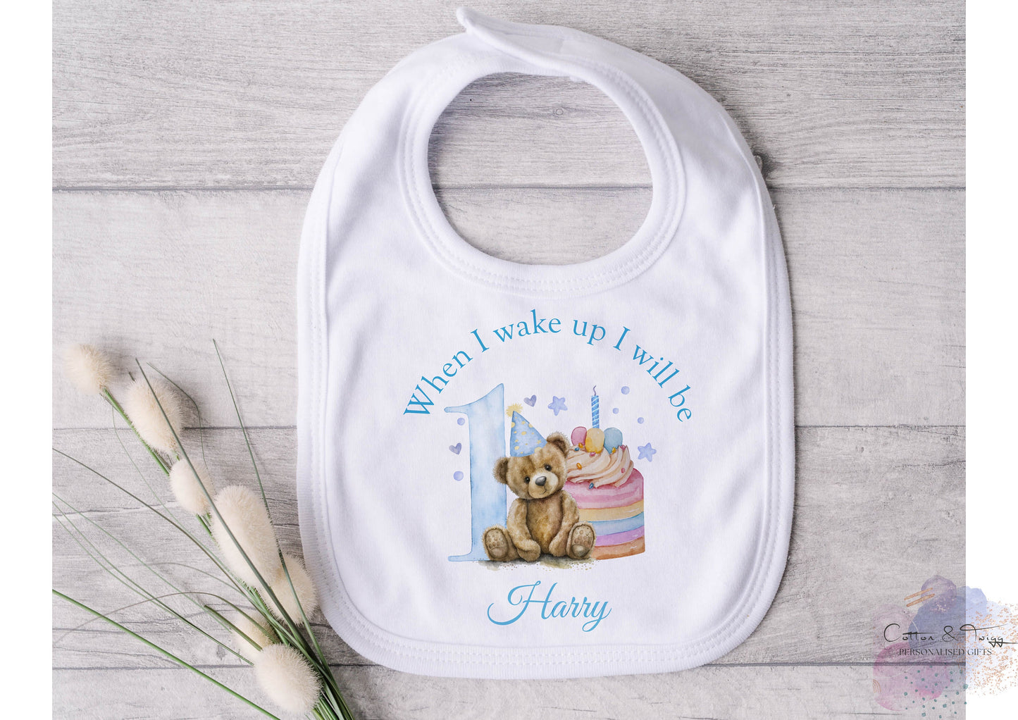 Personalised When I Wake Up I Will Be One Sleepsuit, Personalised Birthday Romper, 1st Birthday Babygrow, Birthday Bodysuit