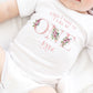 Personalised When I Wake Up I Will Be One Vest, Pink Floral First Birthday Outfit