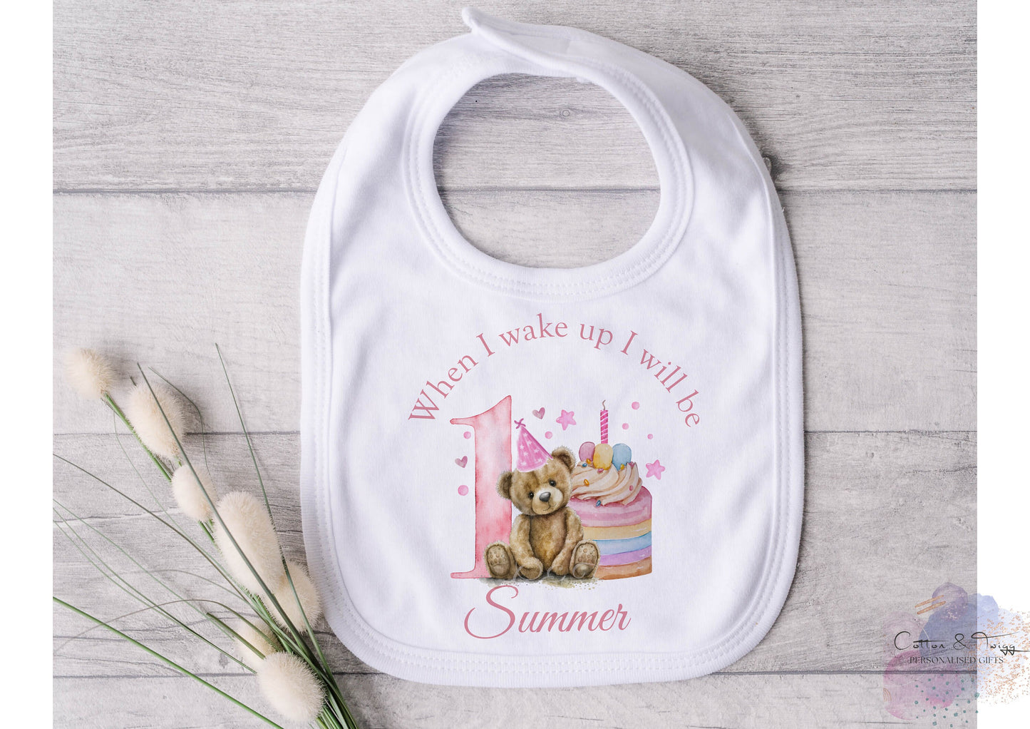 Personalised When I Wake Up I Will Be One Sleepsuit, Personalised Birthday Romper, 1st Birthday Babygrow, Birthday Bodysuit