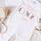 Personalised When I Wake Up I Will Be One Vest, Pink Floral First Birthday Outfit