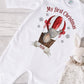 Baby's First Christmas Sleepsuit, Vest & Bib, Personalised New Baby Gift Set