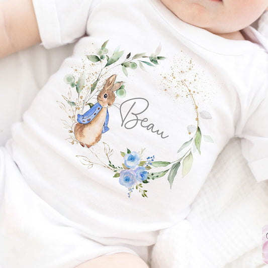 Personalised New Baby Sleepsuit, Vest & Bib, Baby Shower Gift, New Baby Boy Present