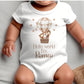 Personalised Hello World Baby Gift Set, Sleepsuit, Vest & Bib
